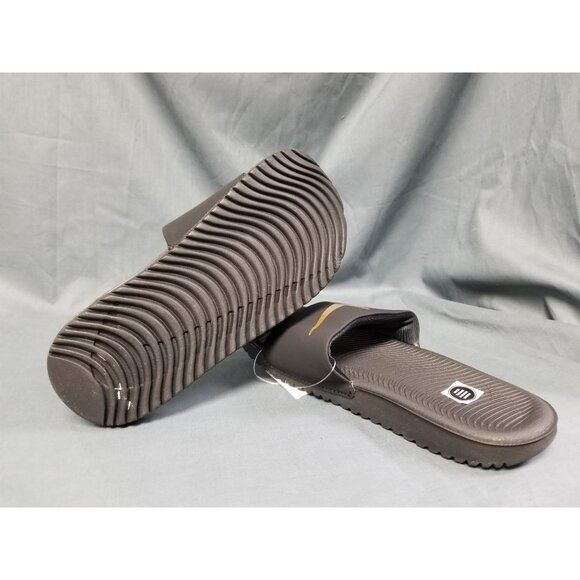 Nike Kids Kawa Slide (GS/PS) Sandals Slides Black Gold Size 2Y NEW WITH TAGS! - Picture 2 of 11